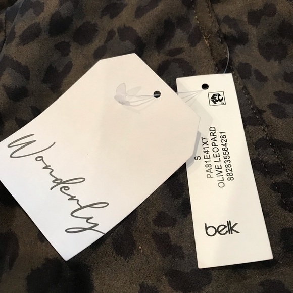 Wonderly Olive Leopard Pull On Faux Suede Ponte Pants - Picture 8 of 12